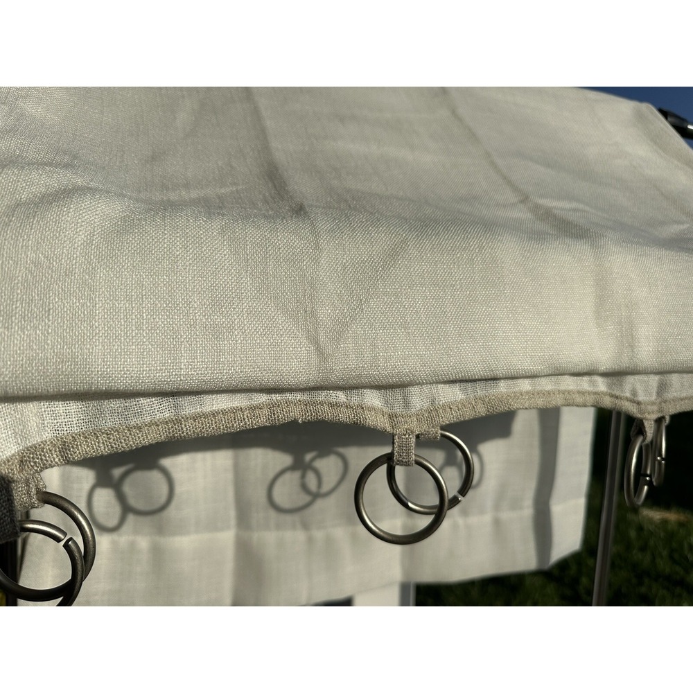 ⚡1 pc Sheer Contrast Edge Window Curtain Panel White 54w x 84L - Threshold ‎ -